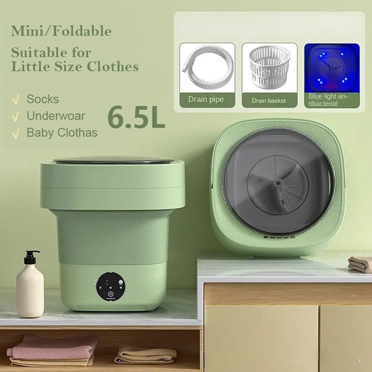 Mini Foldable Washing Machine Portable With Spinning Dry Gadgets